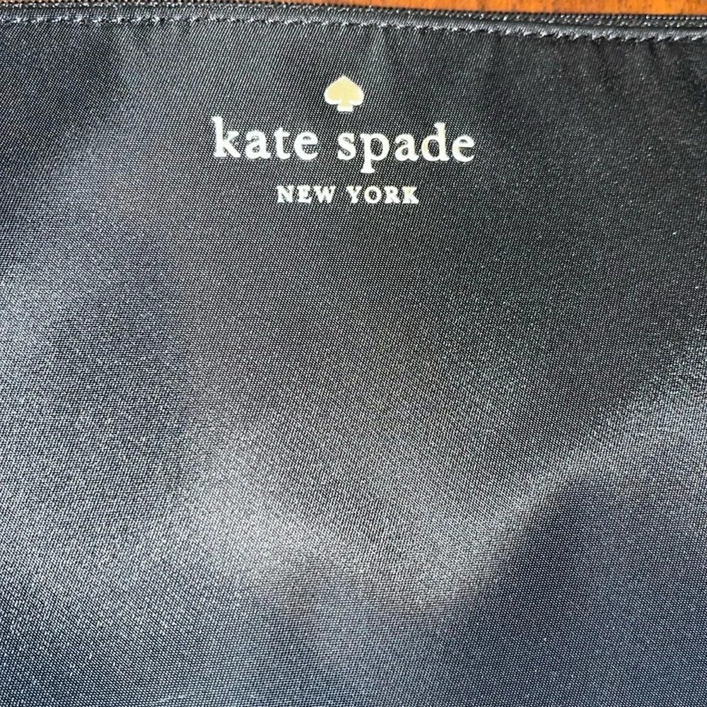 Kate Spade Wristlet tablet pouch Nylon black make up/ Cosmetic bag NWOT